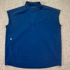 FIGS Rafaela Sleeveless Scrub Top Navy Blue XXS WXXSW1003N Technical Collection